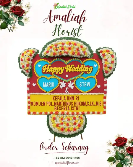 Papan Bunga Pernikahan Pucangsawit